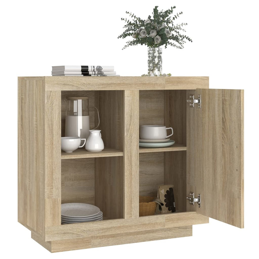 Dressoir 80X40X75 Cm Kleurig Sonoma eiken