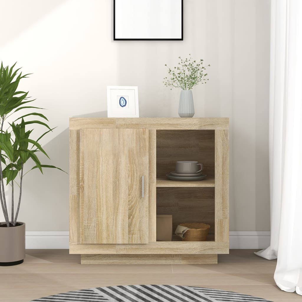 Dressoir 80X40X75 Cm Kleurig Sonoma eiken