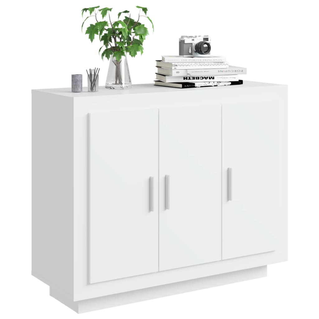 Dressoir 92X35X75 Cm Bewerkt Hout Wit