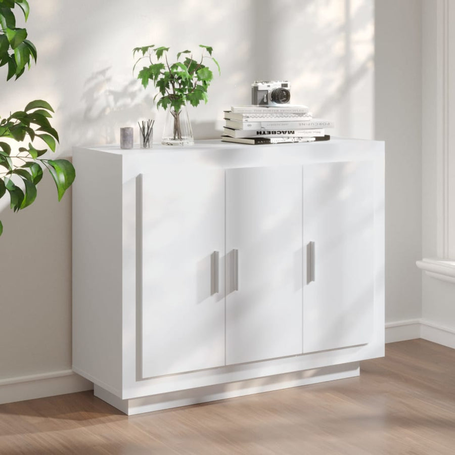 Dressoir 92X35X75 Cm Bewerkt Hout Wit