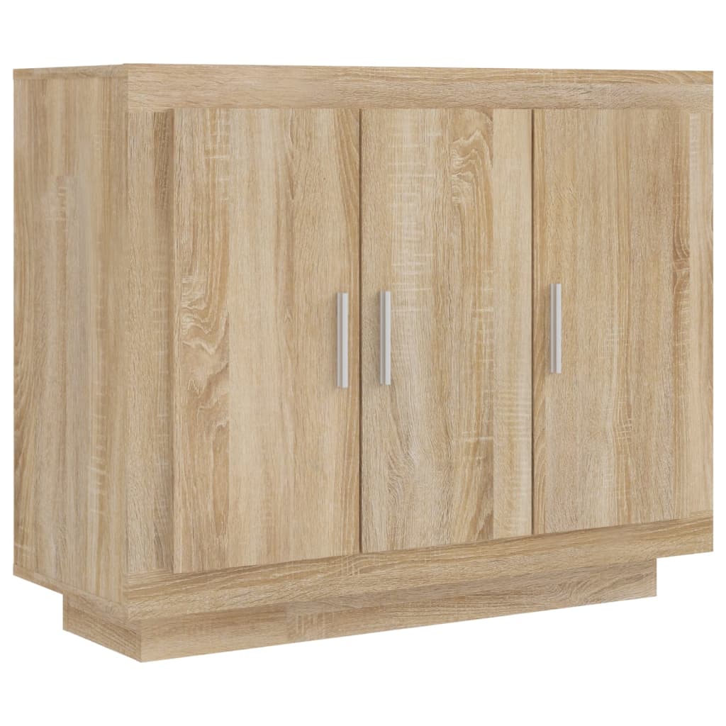 Dressoir 92X35X75 Cm Bewerkt Hout Sonoma Eikenkleurig
