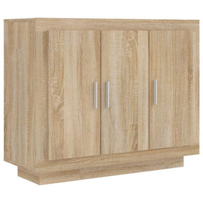 Dressoir 92X35X75 Cm Bewerkt Hout Sonoma Eikenkleurig