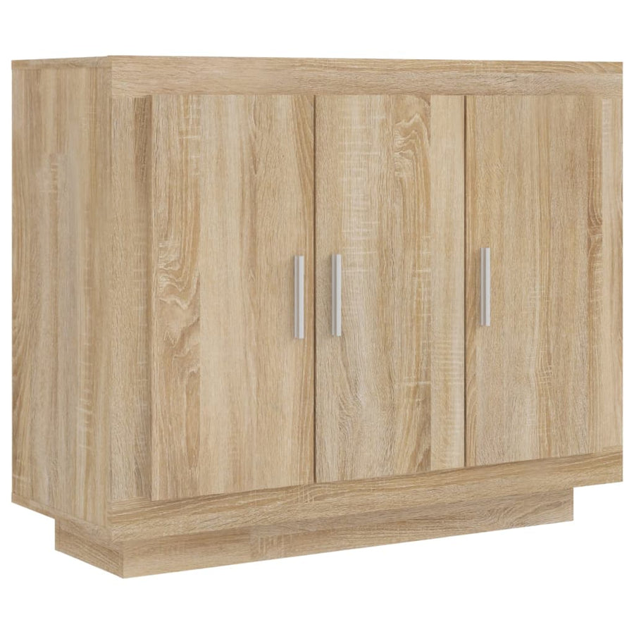 Dressoir 92X35X75 Cm Bewerkt Hout Sonoma Eikenkleurig