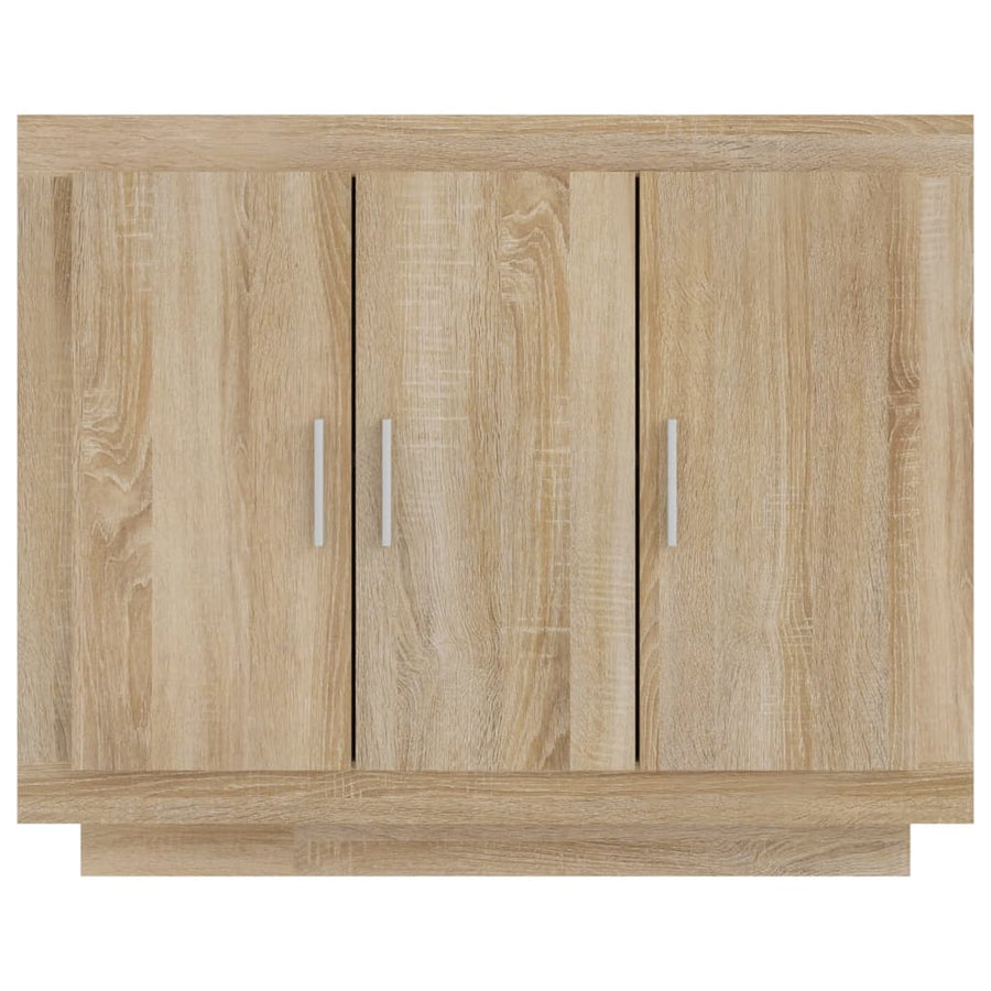 Dressoir 92X35X75 Cm Bewerkt Hout Sonoma Eikenkleurig
