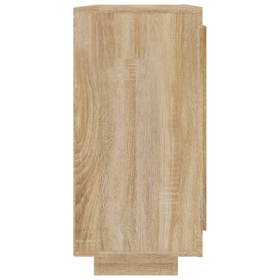 Dressoir 92X35X75 Cm Bewerkt Hout Sonoma Eikenkleurig