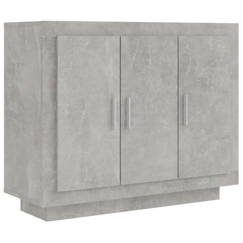 Dressoir 92X35X75 Cm Bewerkt Hout Betongrijs