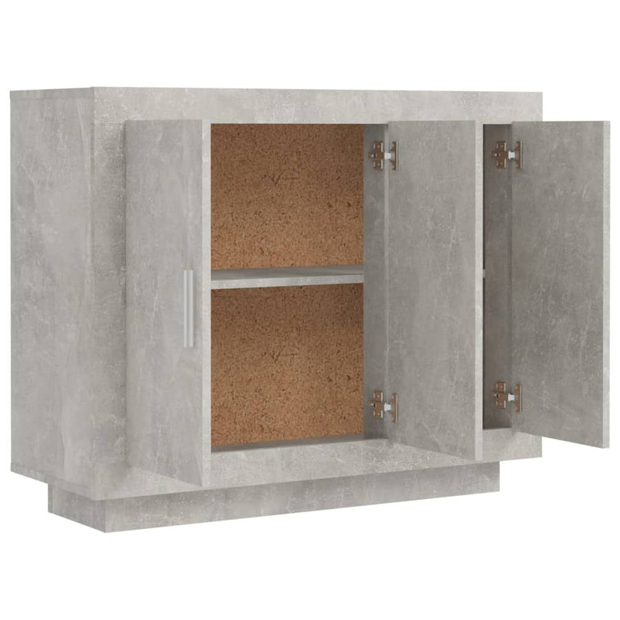 Dressoir 92X35X75 Cm Bewerkt Hout Betongrijs