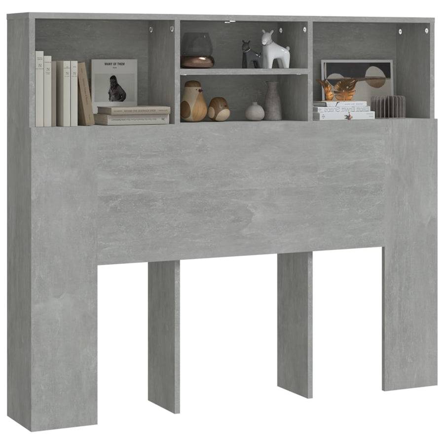 Hoofdbordkast 120x19x103,5 cm betongrijs Betongrijs