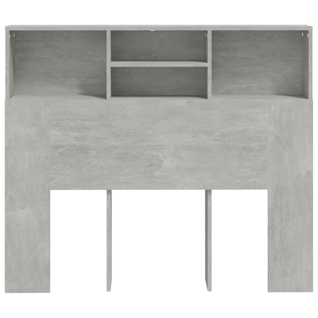 Hoofdbordkast 120x19x103,5 cm betongrijs Betongrijs