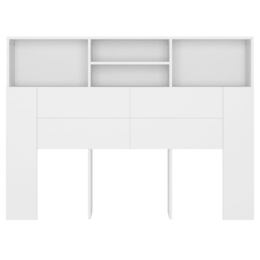 Hoofdbordkast 140x19x103,5 cm wit Wit
