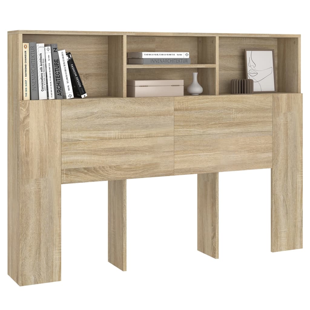 Hoofdbordkast 140x19x103,5 cm sonoma eikenkleurig Sonoma eiken