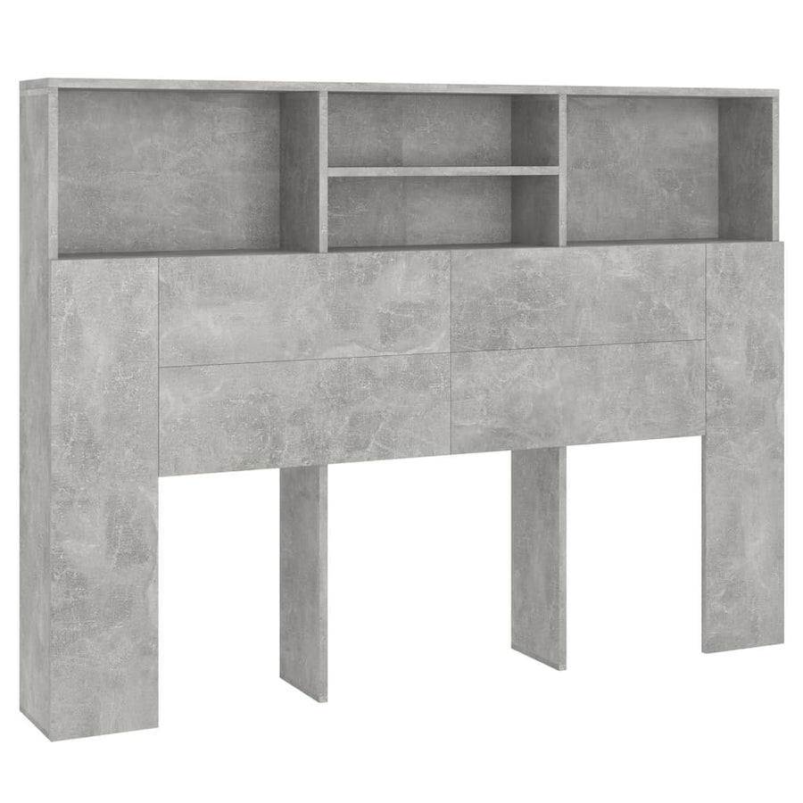 Hoofdbordkast 140x19x103,5 cm betongrijs Betongrijs