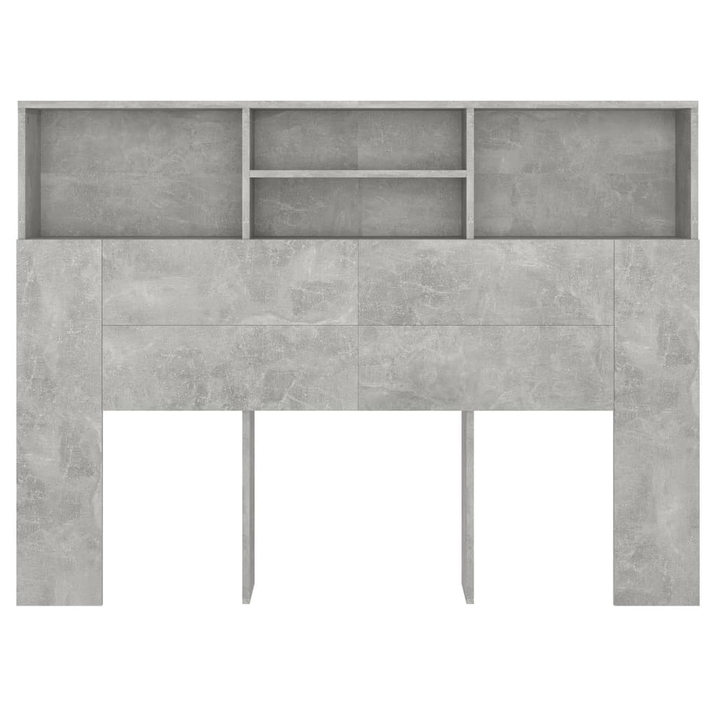 Hoofdbordkast 140x19x103,5 cm betongrijs Betongrijs