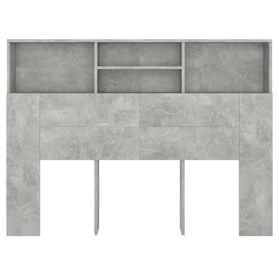 Hoofdbordkast 140x19x103,5 cm betongrijs Betongrijs