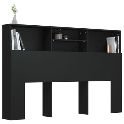 Hoofdbordkast 60X9X03,5 Cm Zwart