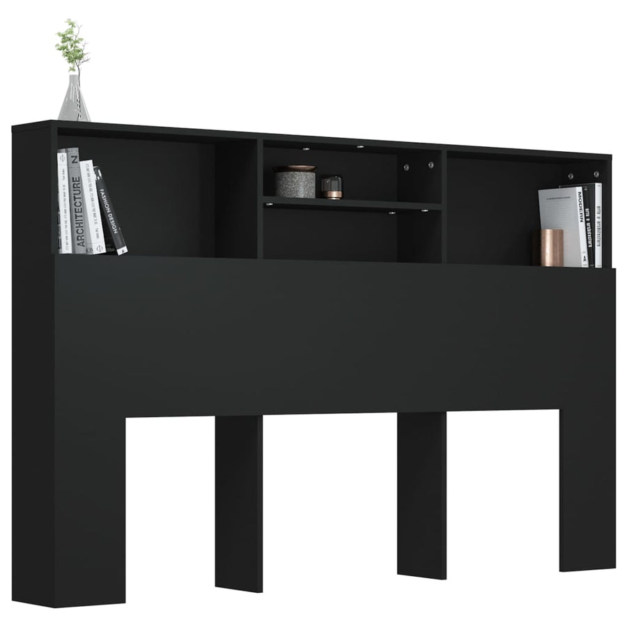 Hoofdbordkast 60X9X03,5 Cm Zwart