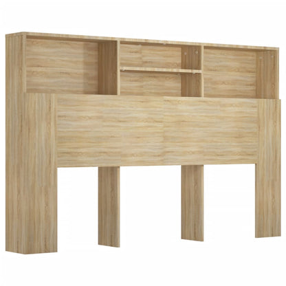 Hoofdbordkast 60X9X03,5 Cm Kleurig Sonoma eiken
