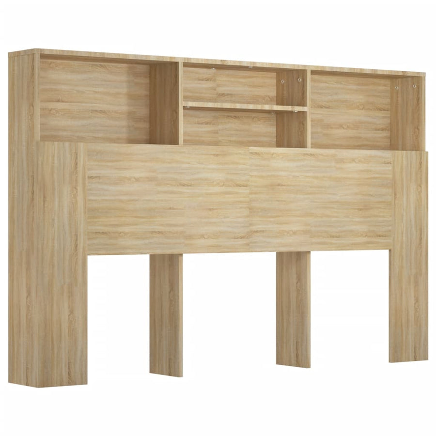 Hoofdbordkast 60X9X03,5 Cm Kleurig Sonoma eiken