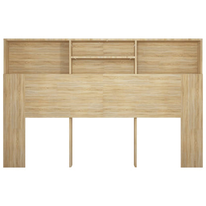 Hoofdbordkast 60X9X03,5 Cm Kleurig Sonoma eiken