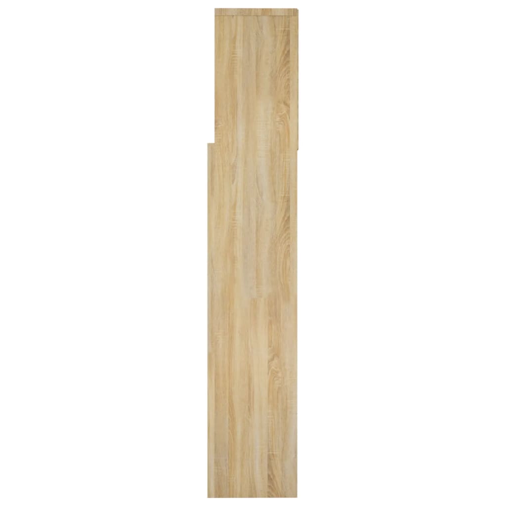 Hoofdbordkast 60X9X03,5 Cm Kleurig Sonoma eiken