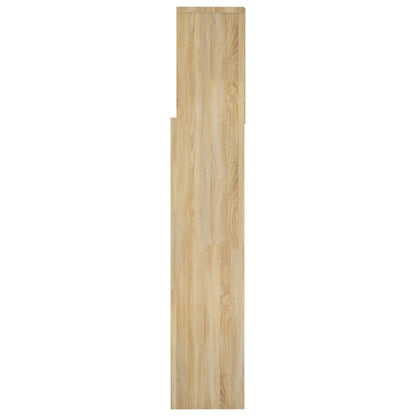 Hoofdbordkast 60X9X03,5 Cm Kleurig Sonoma eiken
