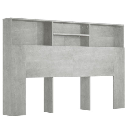 Hoofdbordkast 160x19x103,5 cm betongrijs Betongrijs