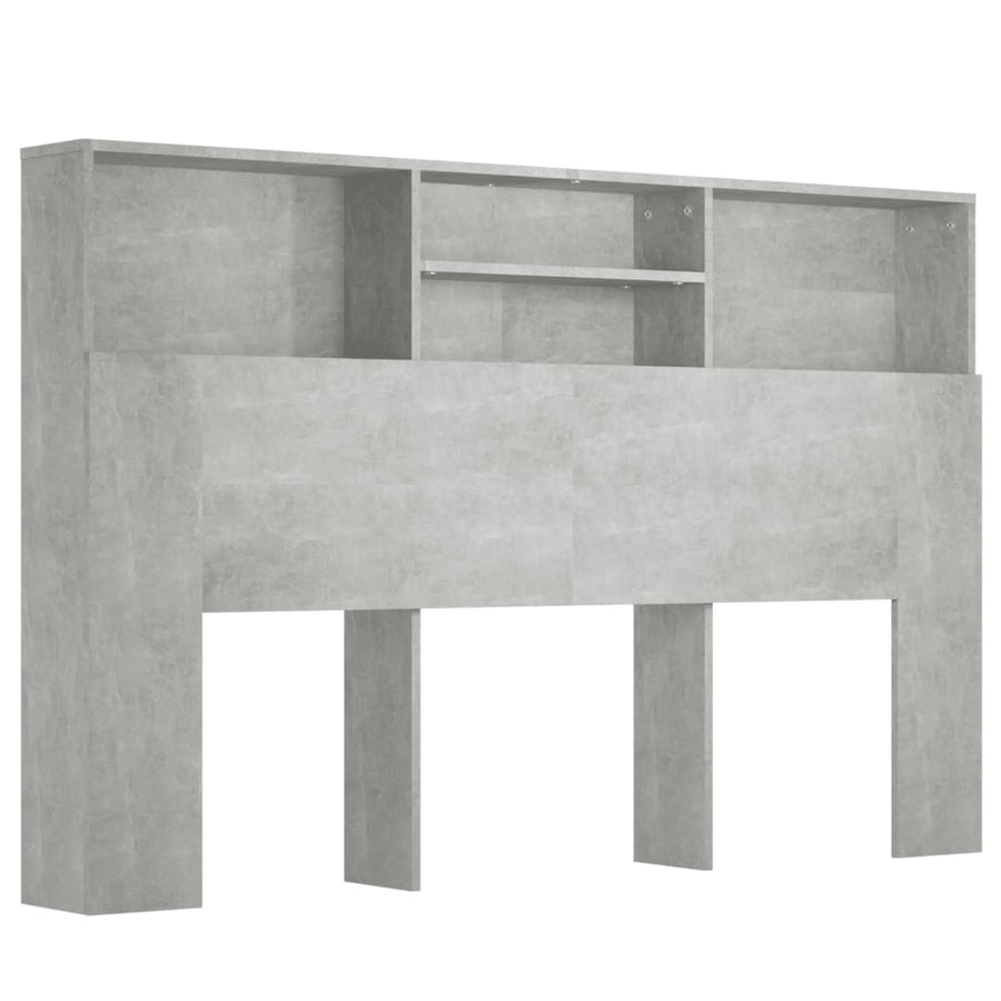 Hoofdbordkast 160x19x103,5 cm betongrijs Betongrijs