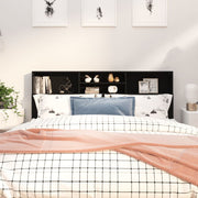 Headboard cabinet 180x19x103.5 cm black