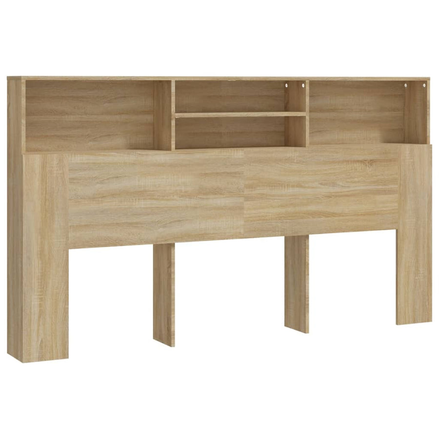 Hoofdbordkast 80X9X03,5 Cm Kleurig Sonoma eiken