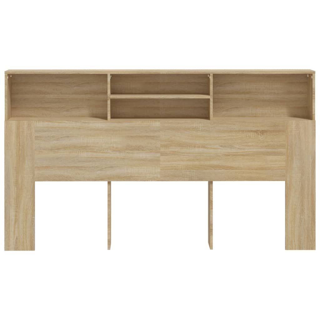Hoofdbordkast 80X9X03,5 Cm Kleurig Sonoma eiken