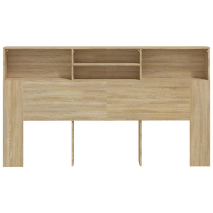 Hoofdbordkast 80X9X03,5 Cm Kleurig Sonoma eiken