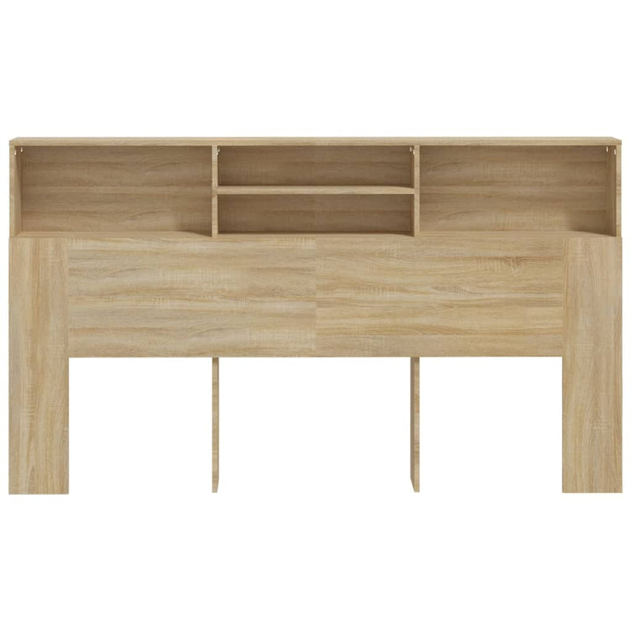 Hoofdbordkast 80X9X03,5 Cm Kleurig Sonoma eiken