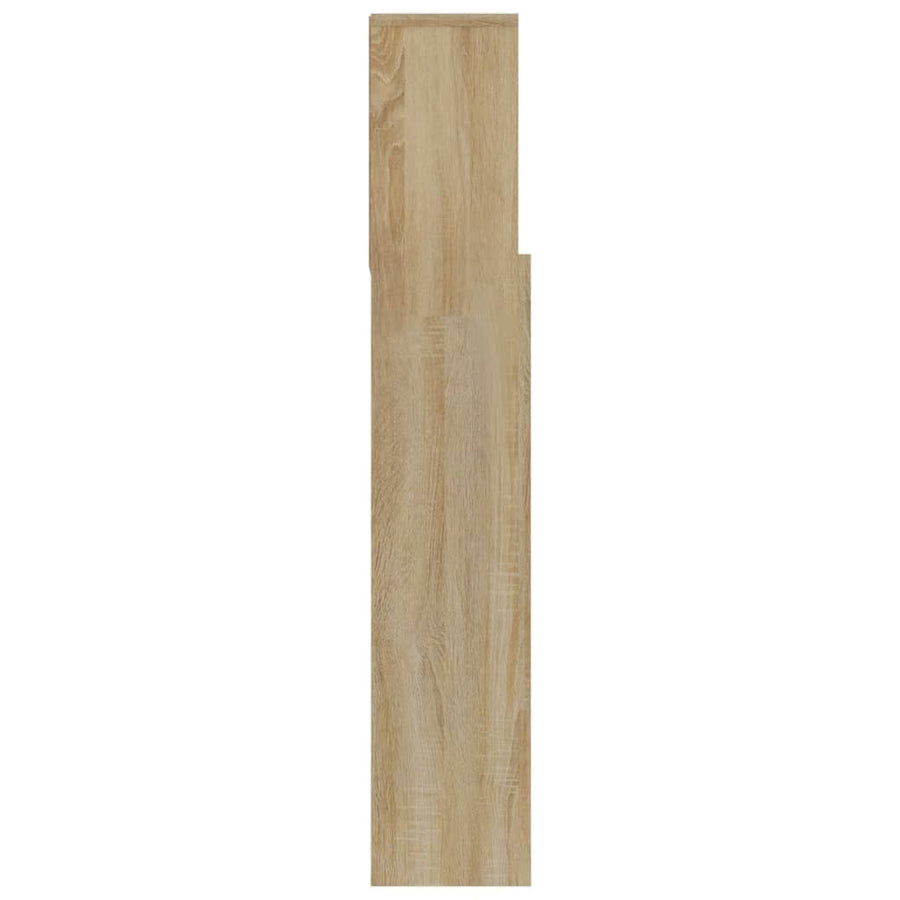 Hoofdbordkast 80X9X03,5 Cm Kleurig Sonoma eiken
