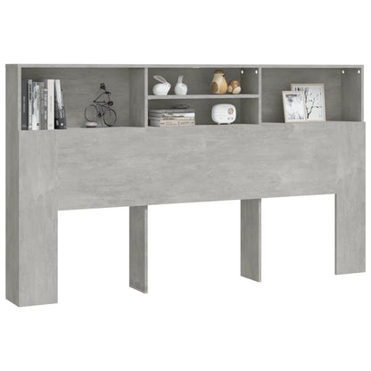 Hoofdbordkast 180x19x103,5 cm betongrijs Betongrijs