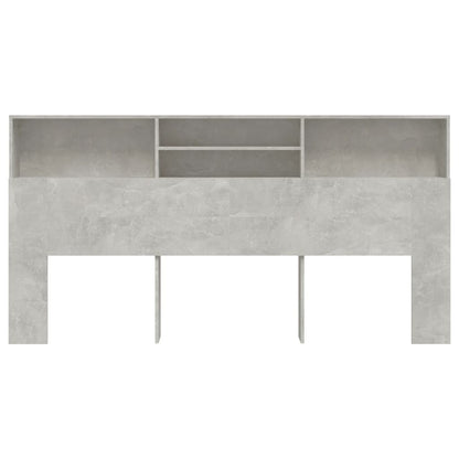Hoofdbordkast 200X9X03,5 Cm Betongrijs