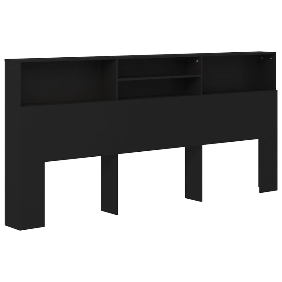 Hoofdbordkast 220X9X03,5 Cm Zwart