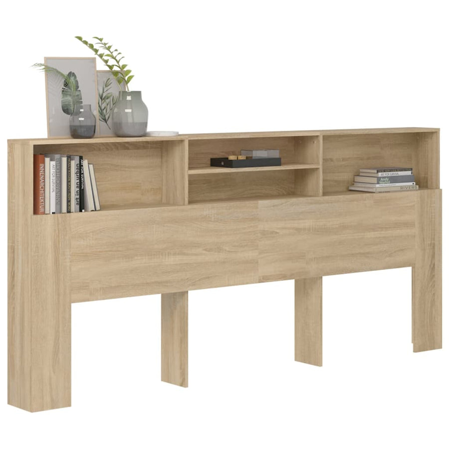 Hoofdbordkast 220X9X03,5 Cm Kleurig Sonoma eiken