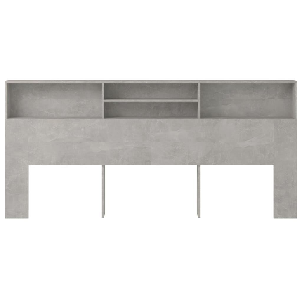 Hoofdbordkast 220X9X03,5 Cm Betongrijs