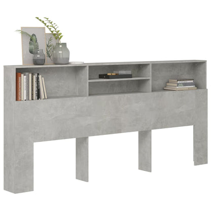 Hoofdbordkast 220X9X03,5 Cm Betongrijs