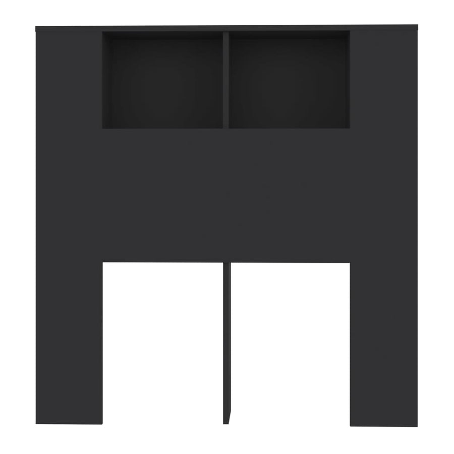 Hoofdbordkast 00X8,5X04,5 Cm Zwart