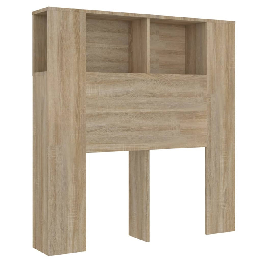 Hoofdbordkast 00X8,5X04,5 Cm Kleurig Sonoma eiken