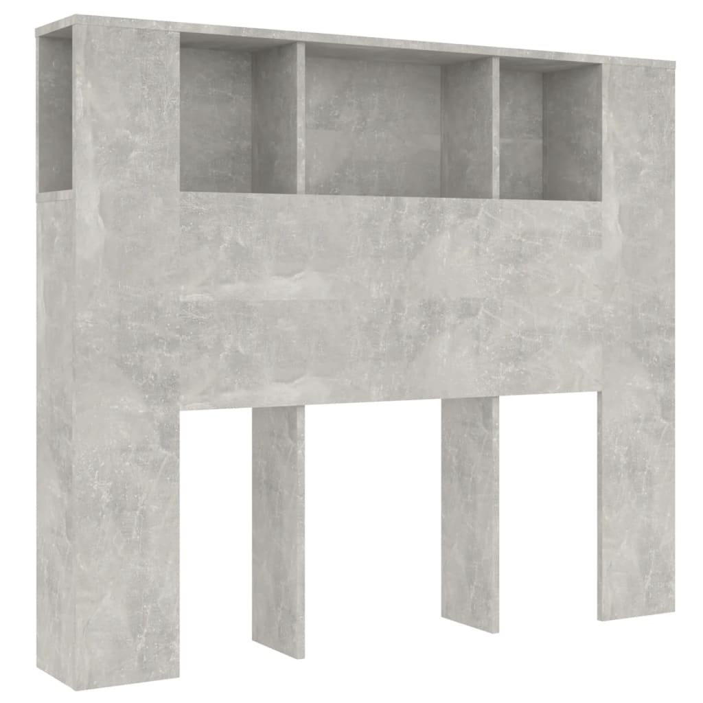 Hoofdbordkast 120x18,5x102,5 cm betongrijs Betongrijs