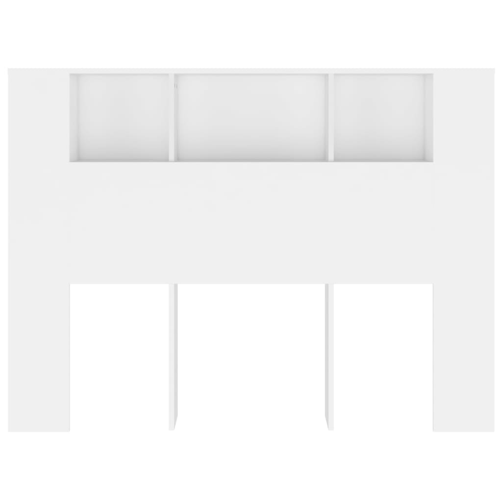 Hoofdbordkast 140x18,5x104,5 cm wit Wit