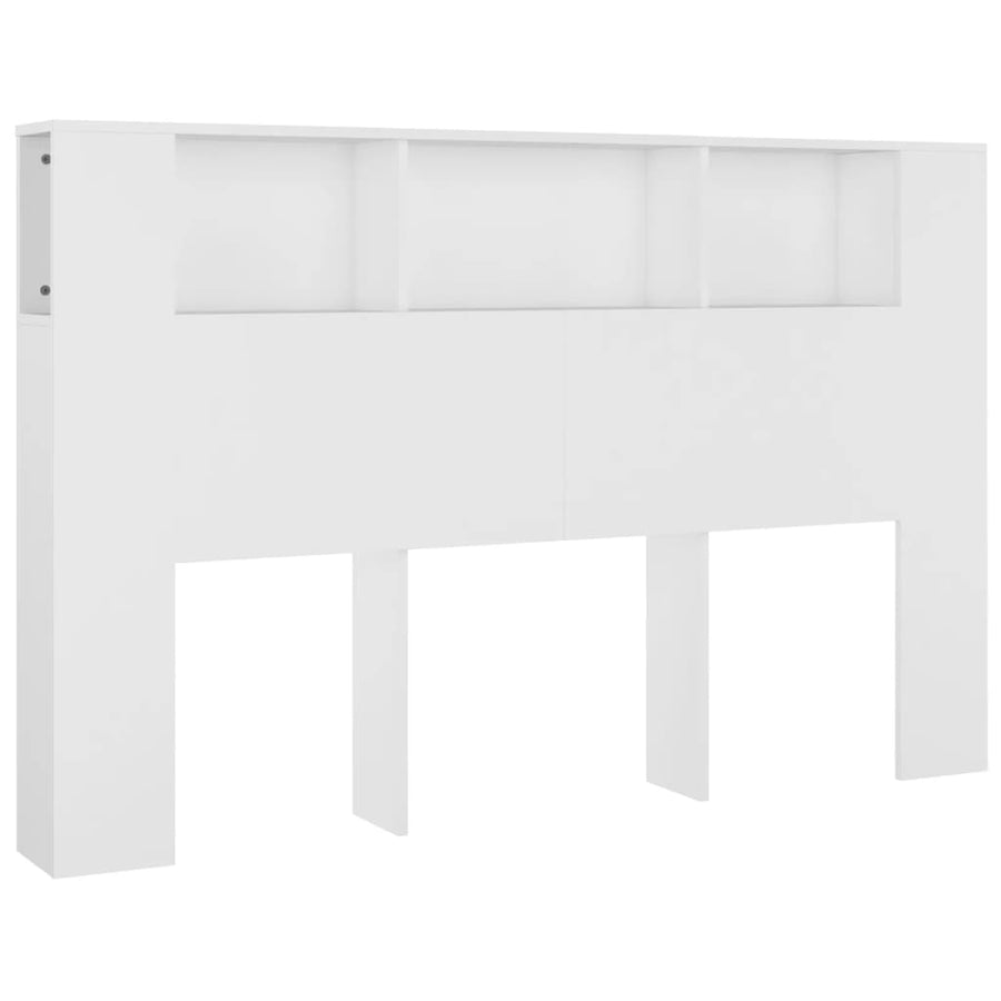 Hoofdbordkast 160x18,5x104,5 cm wit Wit