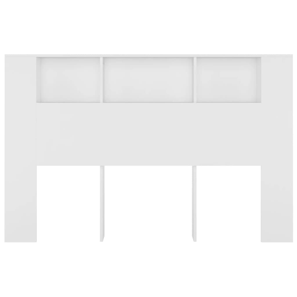 Hoofdbordkast 160x18,5x104,5 cm wit Wit
