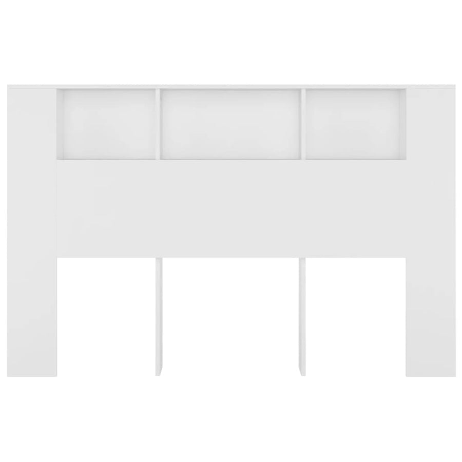 Hoofdbordkast 160x18,5x104,5 cm wit Wit