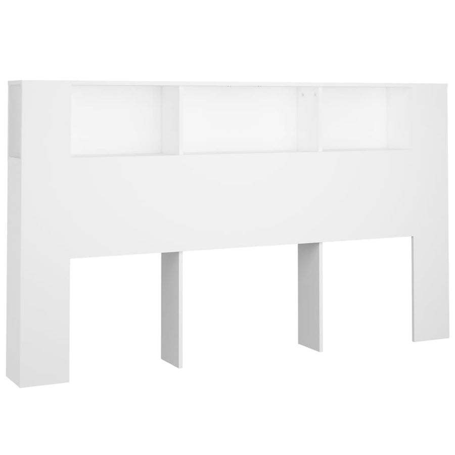 Hoofdbordkast 180x18,5x104,5 cm wit Wit
