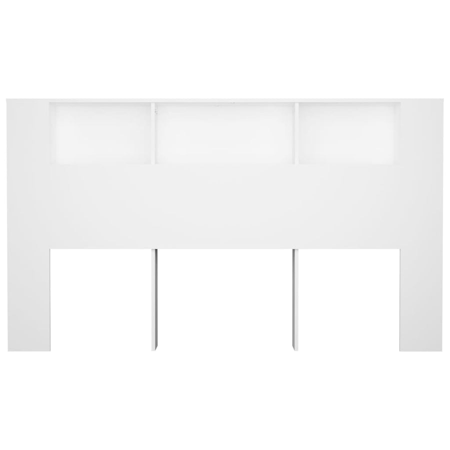 Hoofdbordkast 180x18,5x104,5 cm wit Wit