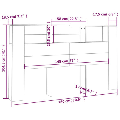 Hoofdbordkast 180x18,5x104,5 cm sonoma eikenkleurig Sonoma eiken