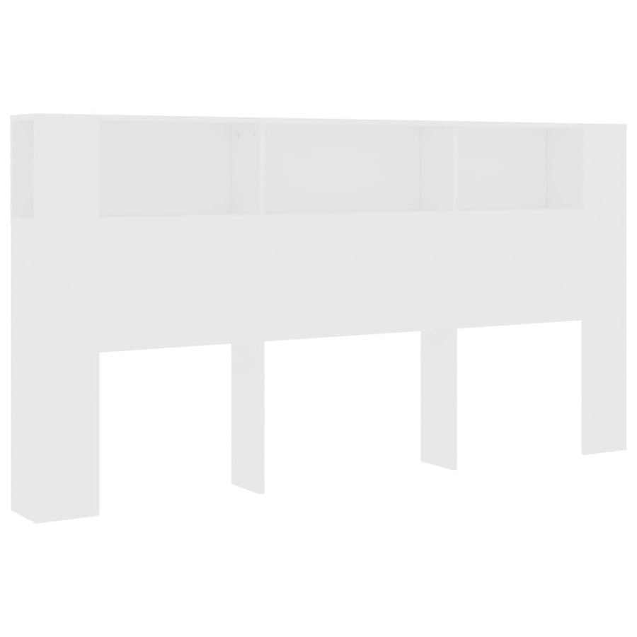 Hoofdbordkast 200x18,5x104,5 cm wit Wit